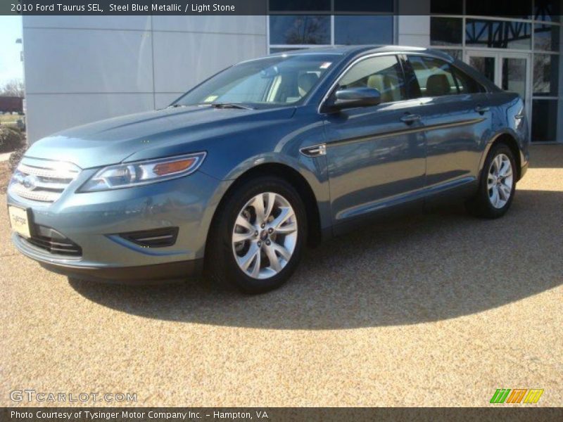 Steel Blue Metallic / Light Stone 2010 Ford Taurus SEL