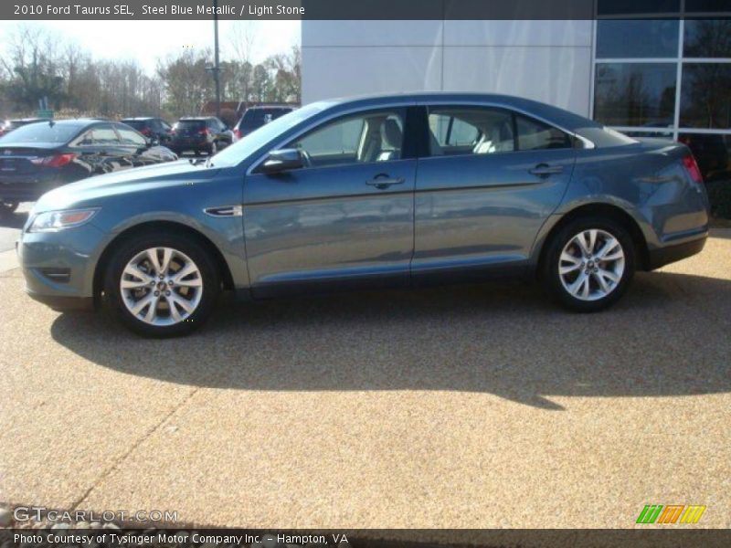 Steel Blue Metallic / Light Stone 2010 Ford Taurus SEL