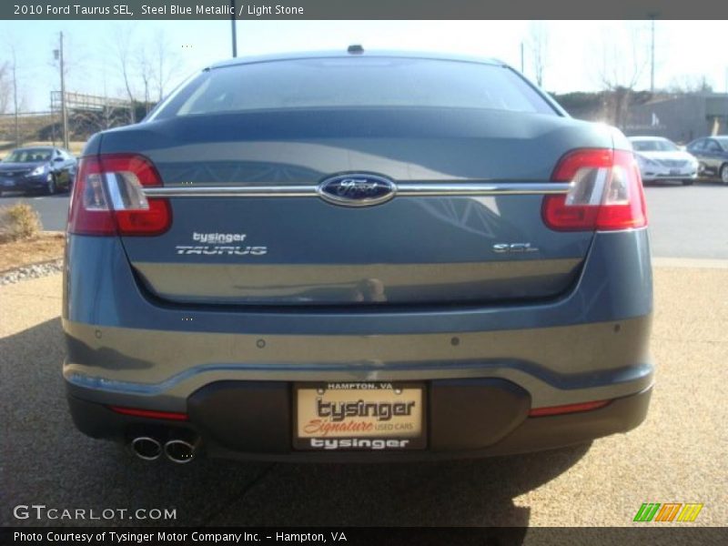Steel Blue Metallic / Light Stone 2010 Ford Taurus SEL