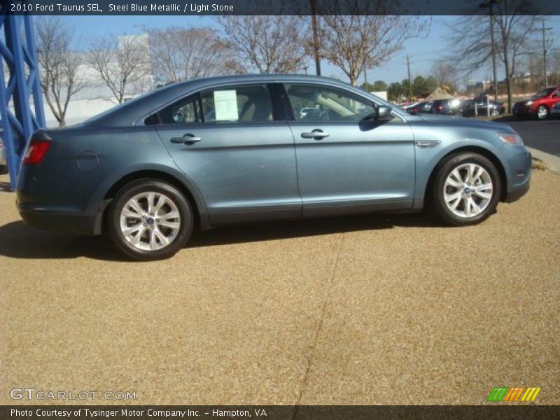 Steel Blue Metallic / Light Stone 2010 Ford Taurus SEL