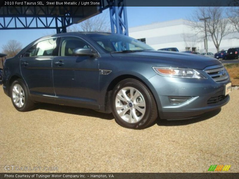 Steel Blue Metallic / Light Stone 2010 Ford Taurus SEL