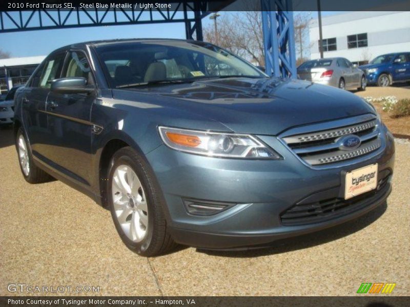 Steel Blue Metallic / Light Stone 2010 Ford Taurus SEL