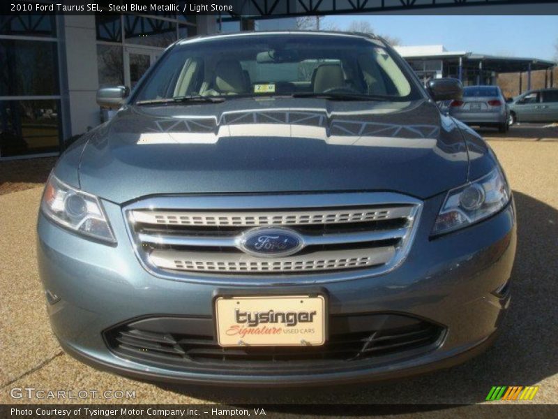 Steel Blue Metallic / Light Stone 2010 Ford Taurus SEL
