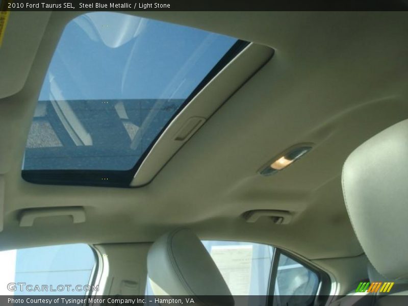 Steel Blue Metallic / Light Stone 2010 Ford Taurus SEL
