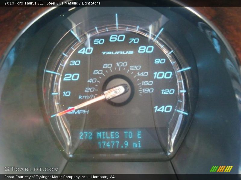 Steel Blue Metallic / Light Stone 2010 Ford Taurus SEL