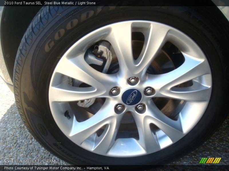 Steel Blue Metallic / Light Stone 2010 Ford Taurus SEL