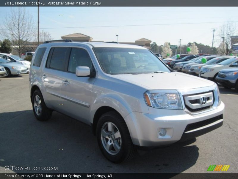 Alabaster Silver Metallic / Gray 2011 Honda Pilot EX-L