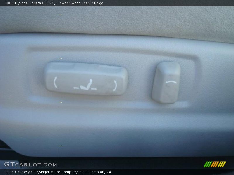 Powder White Pearl / Beige 2008 Hyundai Sonata GLS V6
