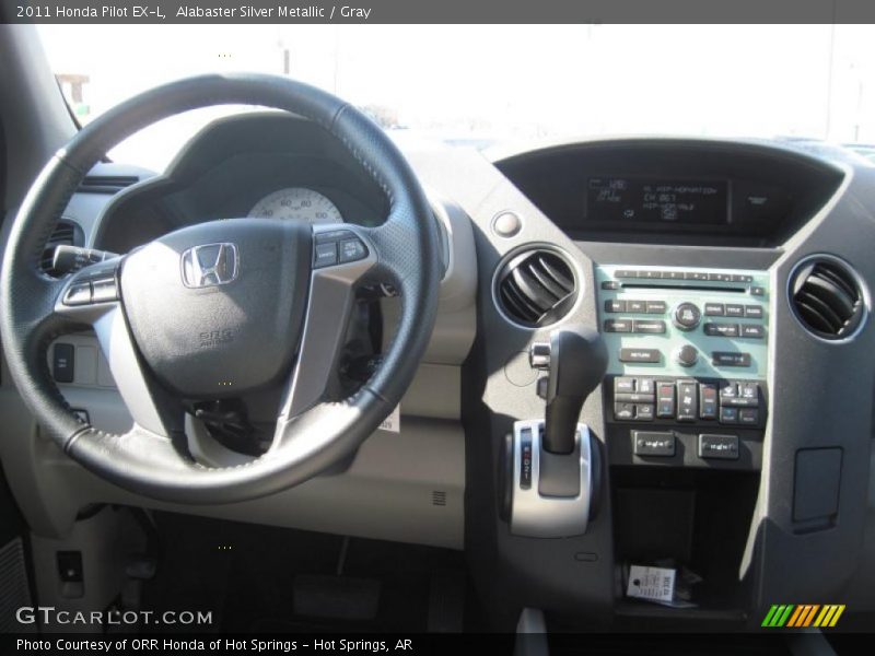 Alabaster Silver Metallic / Gray 2011 Honda Pilot EX-L