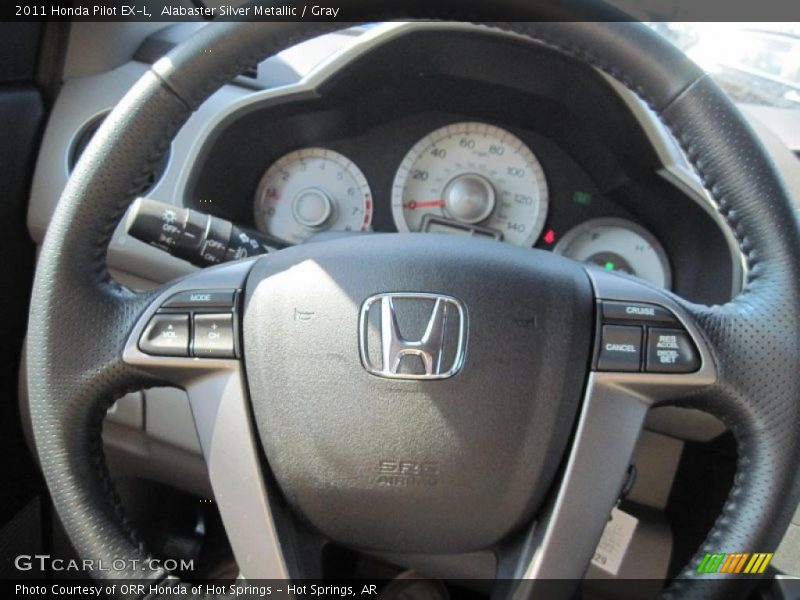 Alabaster Silver Metallic / Gray 2011 Honda Pilot EX-L