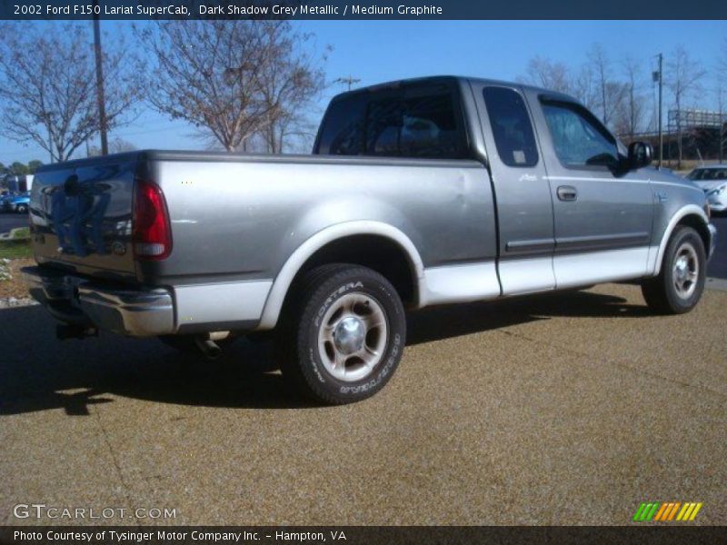 Dark Shadow Grey Metallic / Medium Graphite 2002 Ford F150 Lariat SuperCab