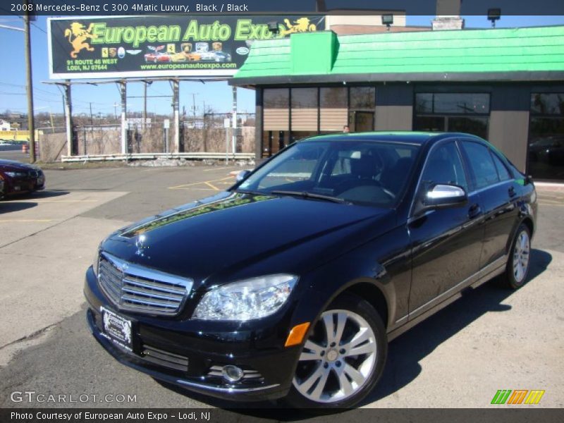 Black / Black 2008 Mercedes-Benz C 300 4Matic Luxury