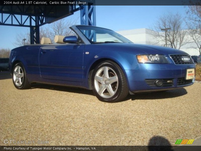 Caribic Blue Pearl / Beige 2004 Audi A4 1.8T Cabriolet
