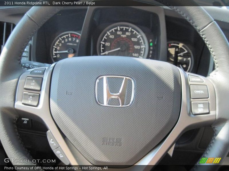 Dark Cherry Pearl / Beige 2011 Honda Ridgeline RTL