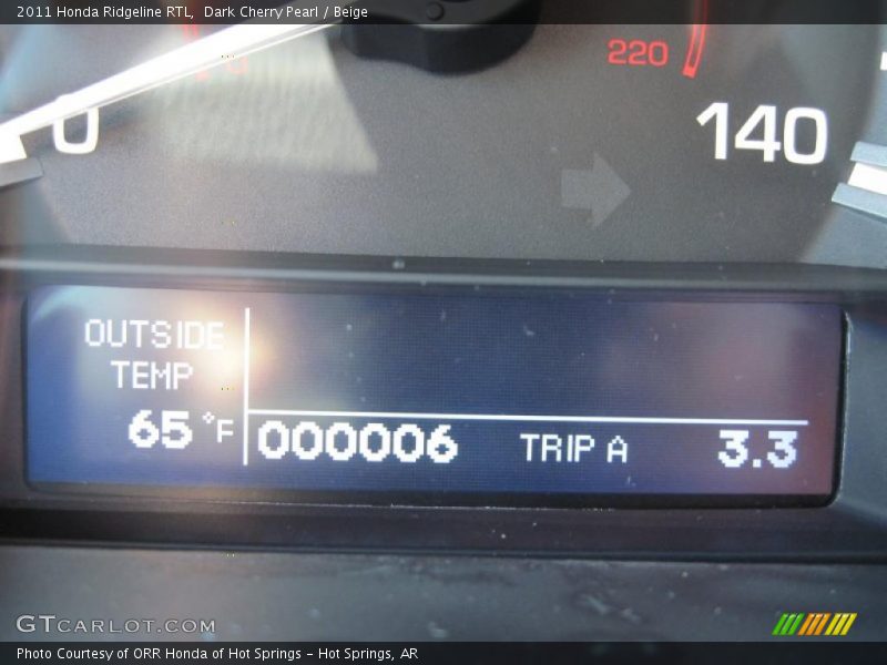 Dark Cherry Pearl / Beige 2011 Honda Ridgeline RTL
