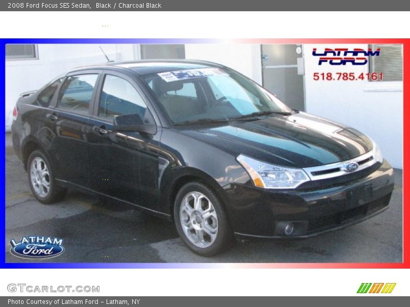 Black / Charcoal Black 2008 Ford Focus SES Sedan