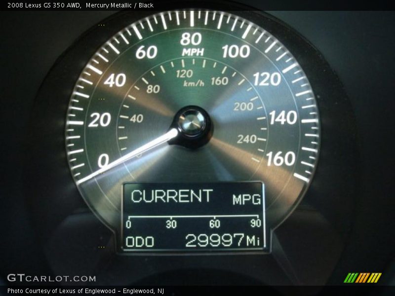 Mercury Metallic / Black 2008 Lexus GS 350 AWD