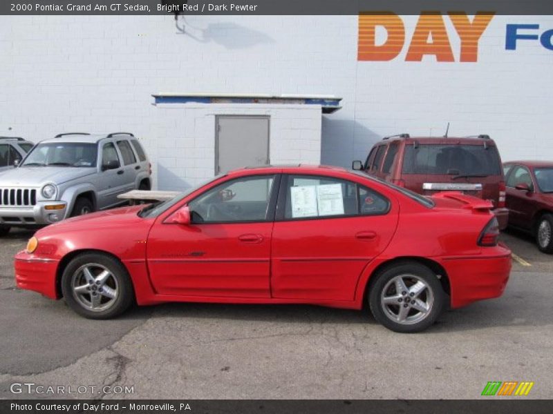 Bright Red / Dark Pewter 2000 Pontiac Grand Am GT Sedan