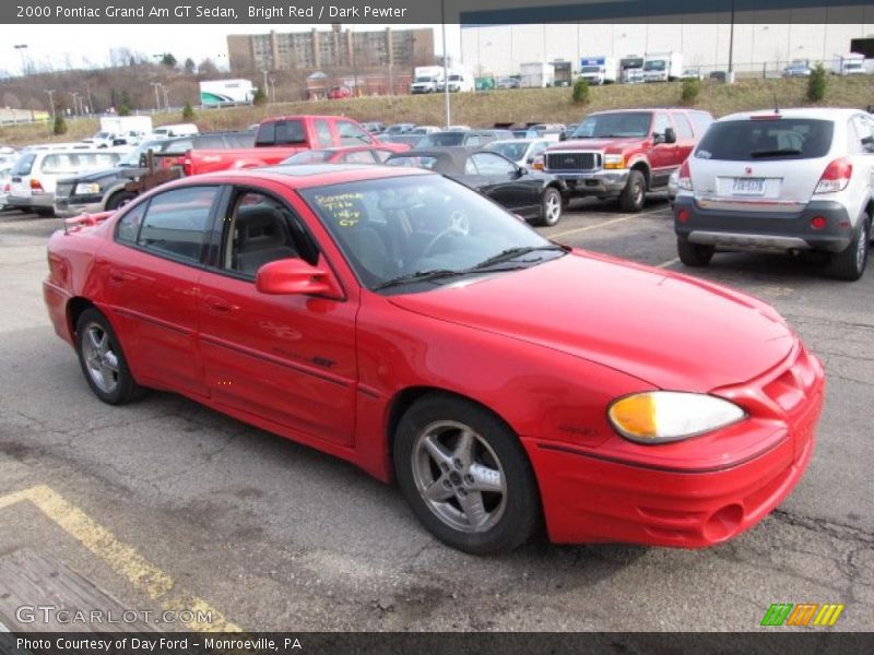 Bright Red / Dark Pewter 2000 Pontiac Grand Am GT Sedan