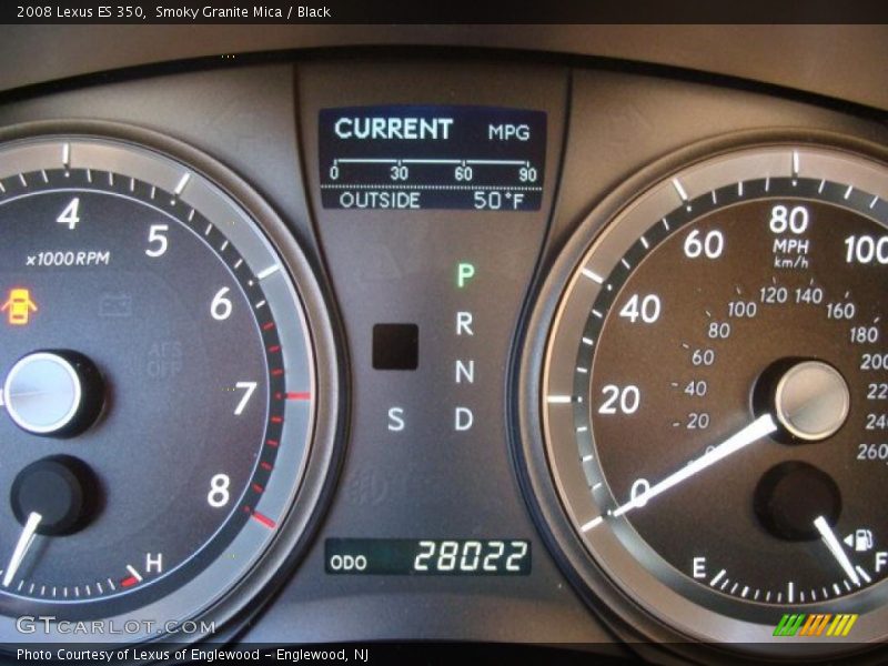 Smoky Granite Mica / Black 2008 Lexus ES 350