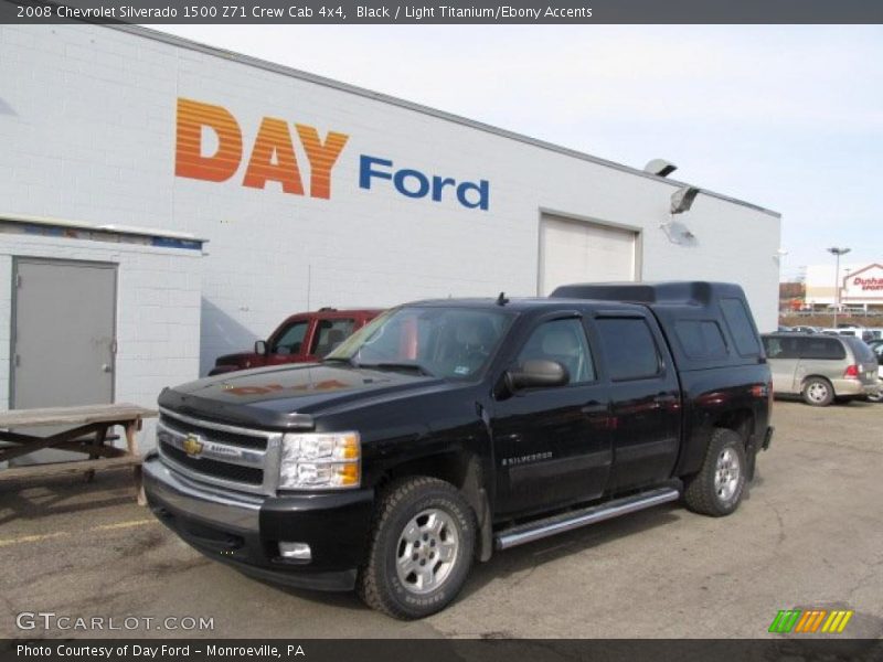 Black / Light Titanium/Ebony Accents 2008 Chevrolet Silverado 1500 Z71 Crew Cab 4x4