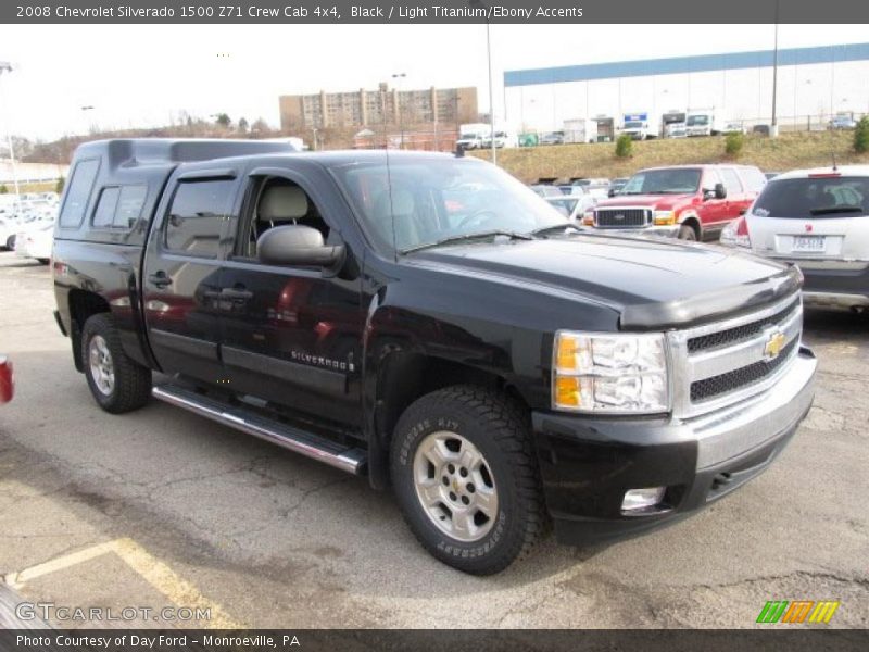 Black / Light Titanium/Ebony Accents 2008 Chevrolet Silverado 1500 Z71 Crew Cab 4x4