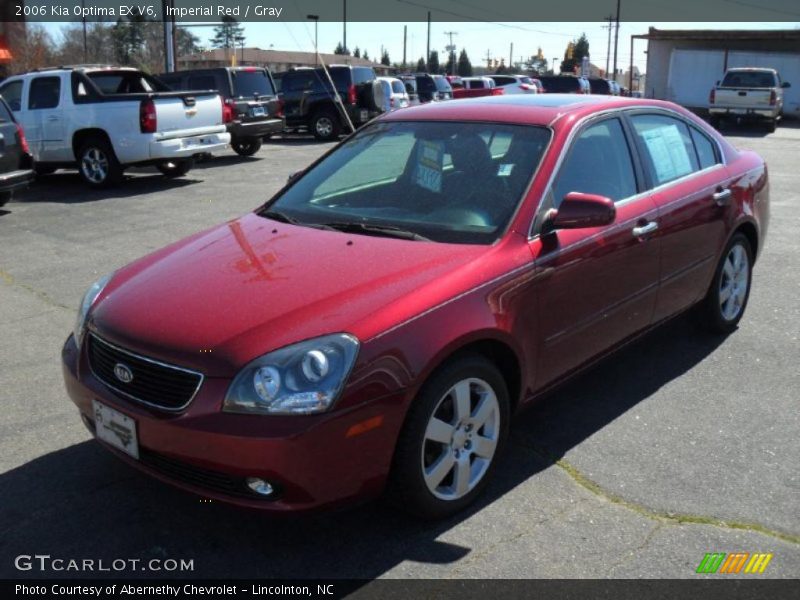 Imperial Red / Gray 2006 Kia Optima EX V6