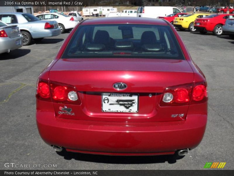 Imperial Red / Gray 2006 Kia Optima EX V6