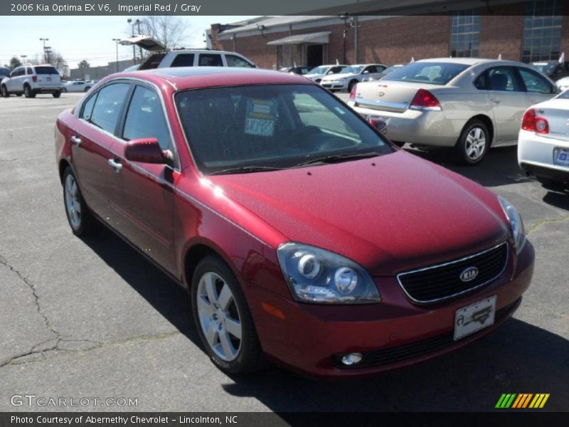 Imperial Red / Gray 2006 Kia Optima EX V6
