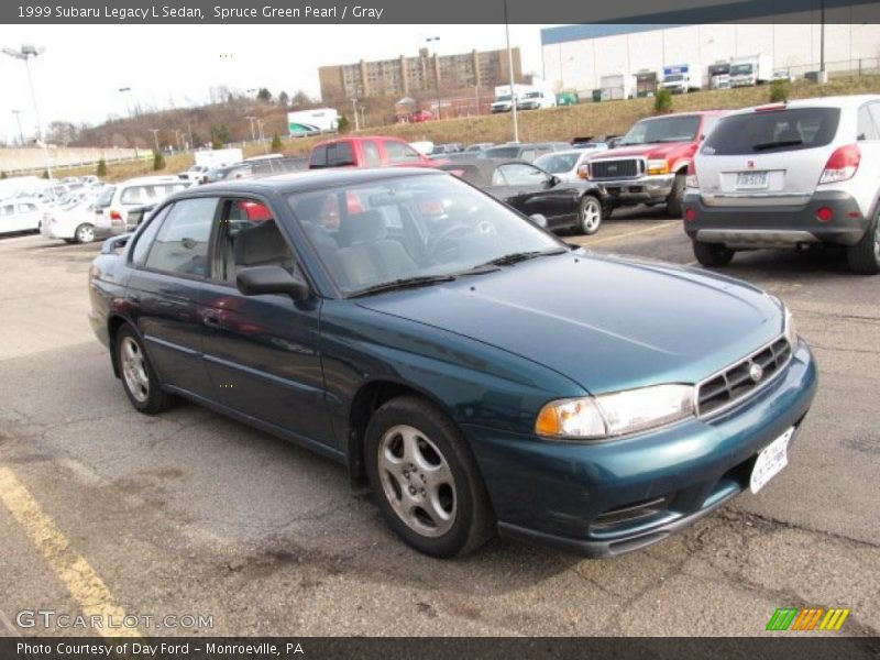 Spruce Green Pearl / Gray 1999 Subaru Legacy L Sedan