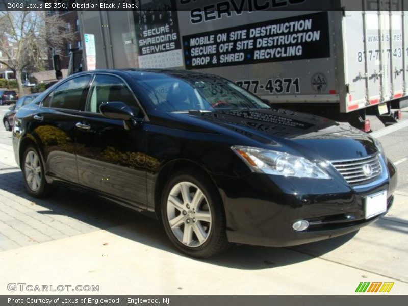 Obsidian Black / Black 2009 Lexus ES 350