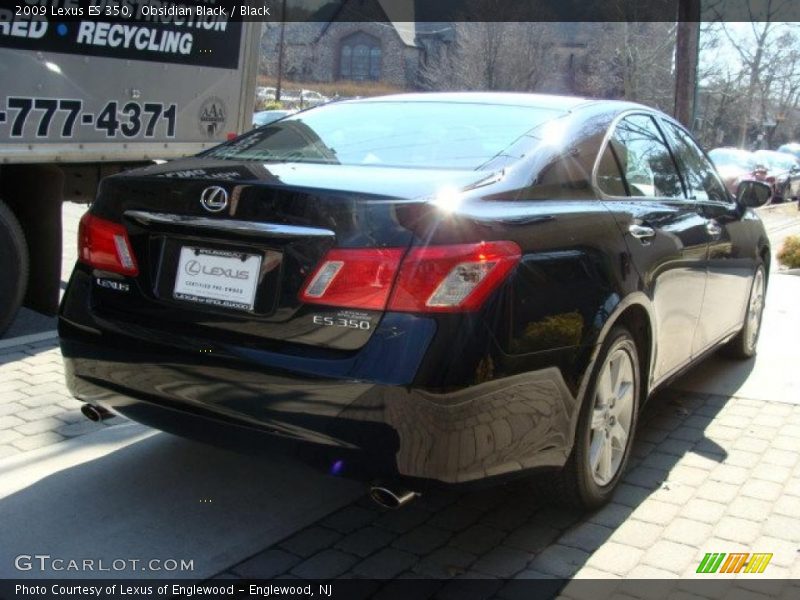 Obsidian Black / Black 2009 Lexus ES 350