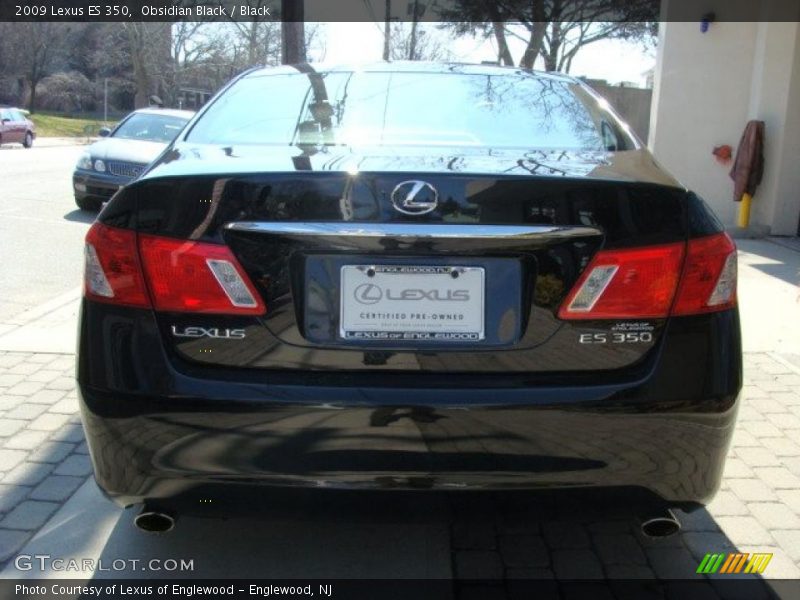 Obsidian Black / Black 2009 Lexus ES 350