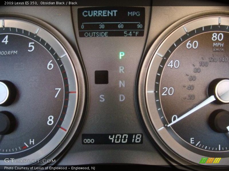 Obsidian Black / Black 2009 Lexus ES 350