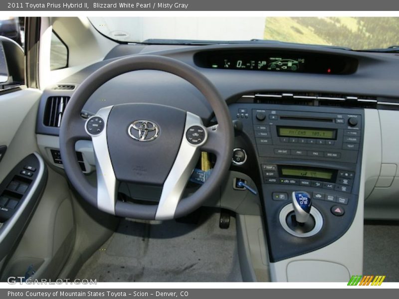 Blizzard White Pearl / Misty Gray 2011 Toyota Prius Hybrid II