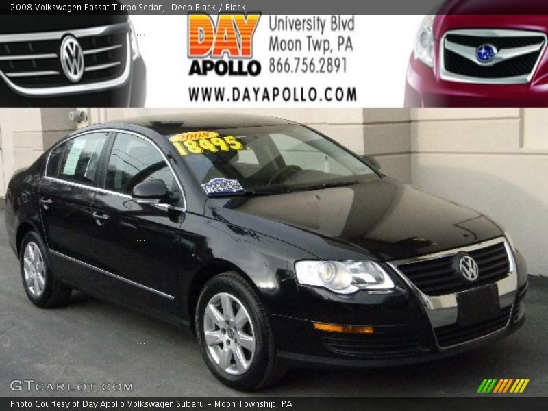 Deep Black / Black 2008 Volkswagen Passat Turbo Sedan