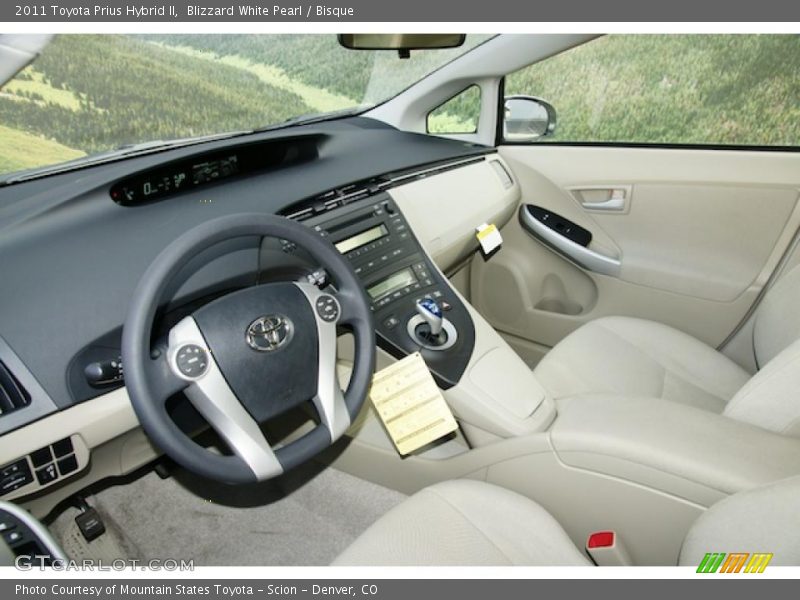 Blizzard White Pearl / Bisque 2011 Toyota Prius Hybrid II