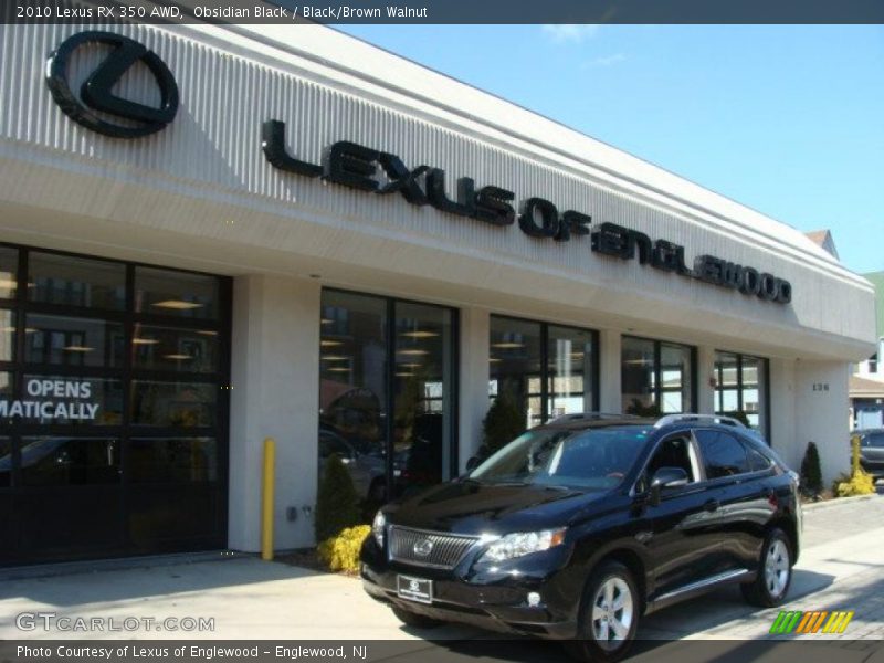 Obsidian Black / Black/Brown Walnut 2010 Lexus RX 350 AWD