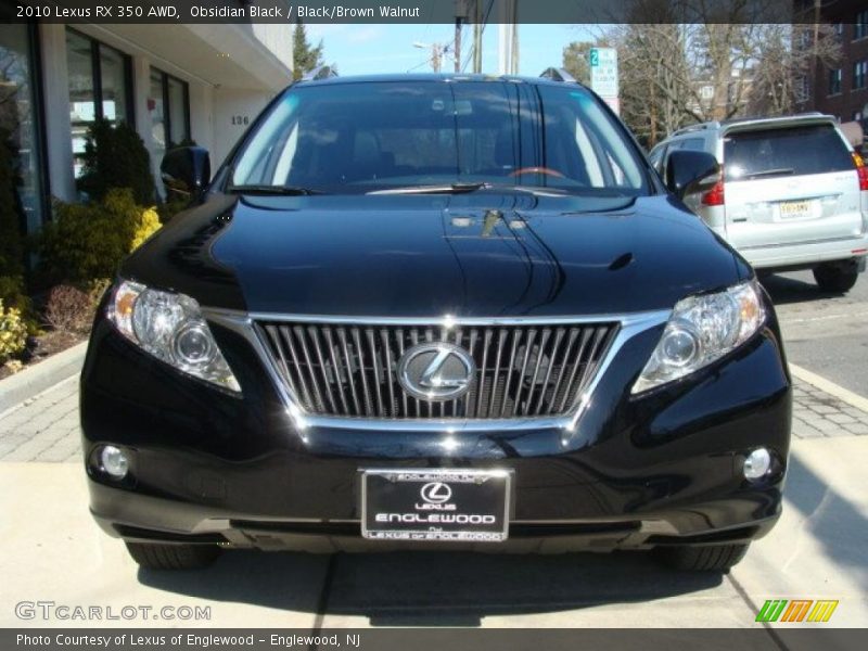 Obsidian Black / Black/Brown Walnut 2010 Lexus RX 350 AWD