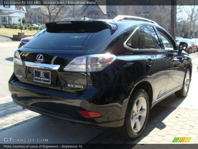 Obsidian Black / Black/Brown Walnut 2010 Lexus RX 350 AWD