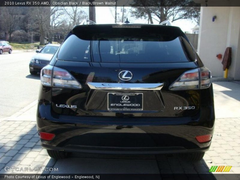 Obsidian Black / Black/Brown Walnut 2010 Lexus RX 350 AWD