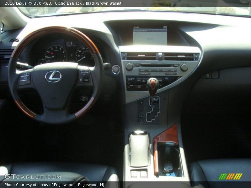 Obsidian Black / Black/Brown Walnut 2010 Lexus RX 350 AWD