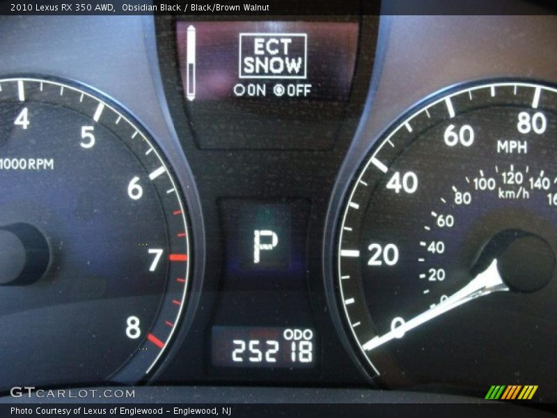 Obsidian Black / Black/Brown Walnut 2010 Lexus RX 350 AWD