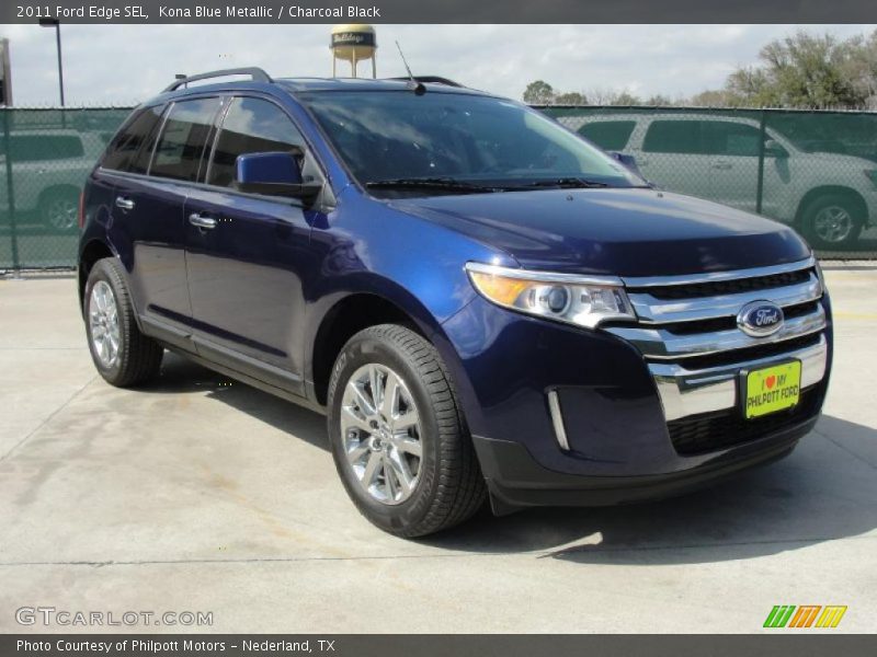Kona Blue Metallic / Charcoal Black 2011 Ford Edge SEL