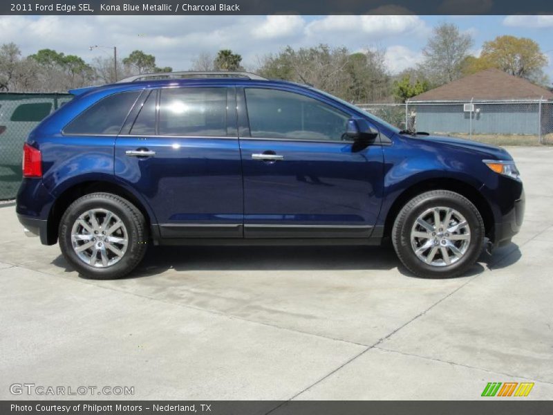 Kona Blue Metallic / Charcoal Black 2011 Ford Edge SEL