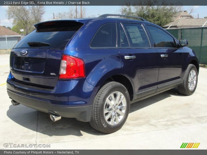 Kona Blue Metallic / Charcoal Black 2011 Ford Edge SEL