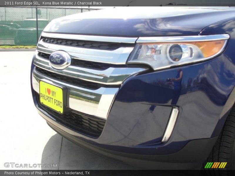 Kona Blue Metallic / Charcoal Black 2011 Ford Edge SEL