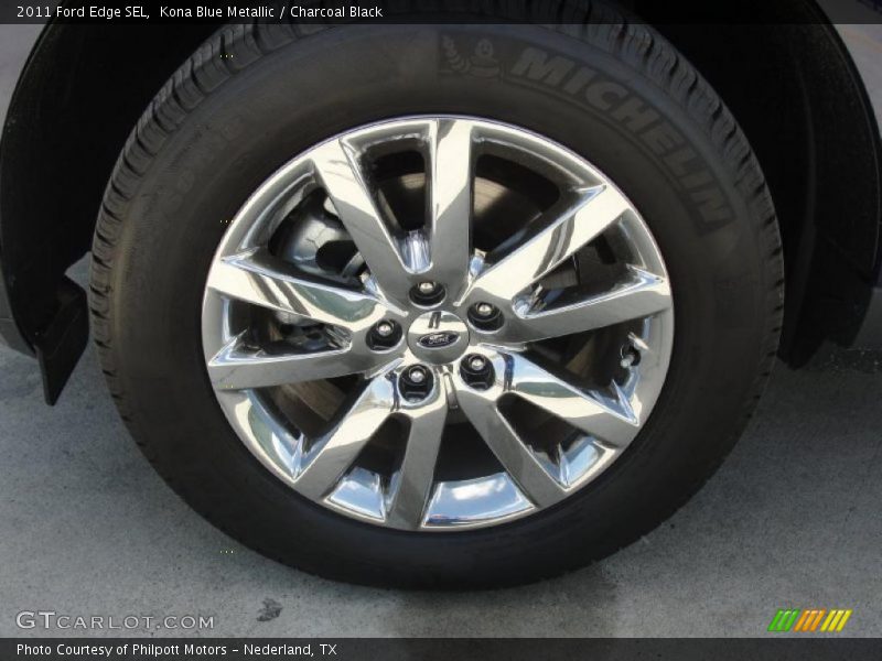 Kona Blue Metallic / Charcoal Black 2011 Ford Edge SEL