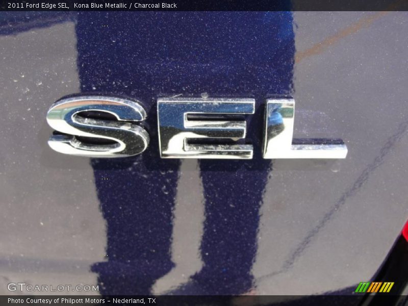 Kona Blue Metallic / Charcoal Black 2011 Ford Edge SEL