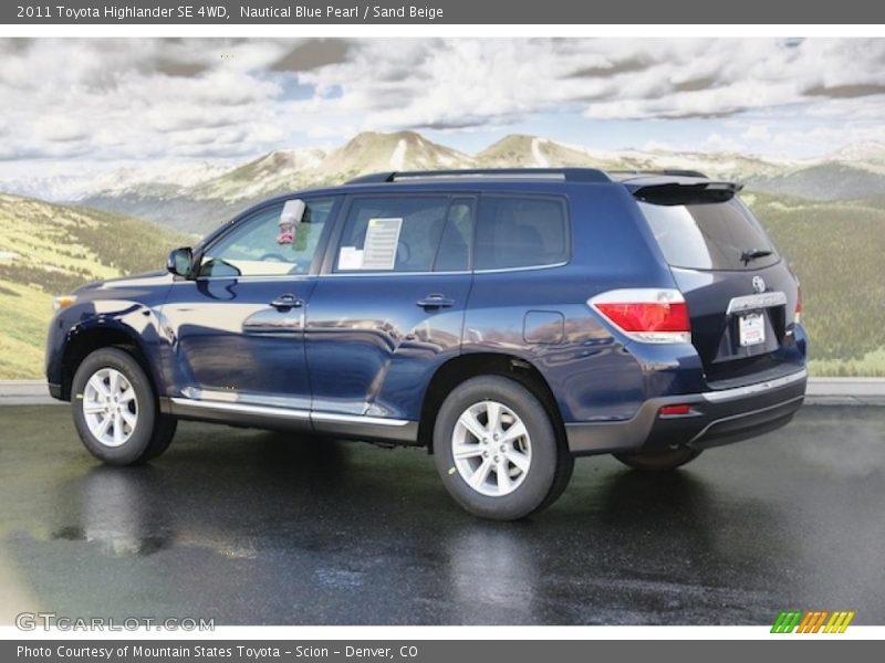 Nautical Blue Pearl / Sand Beige 2011 Toyota Highlander SE 4WD